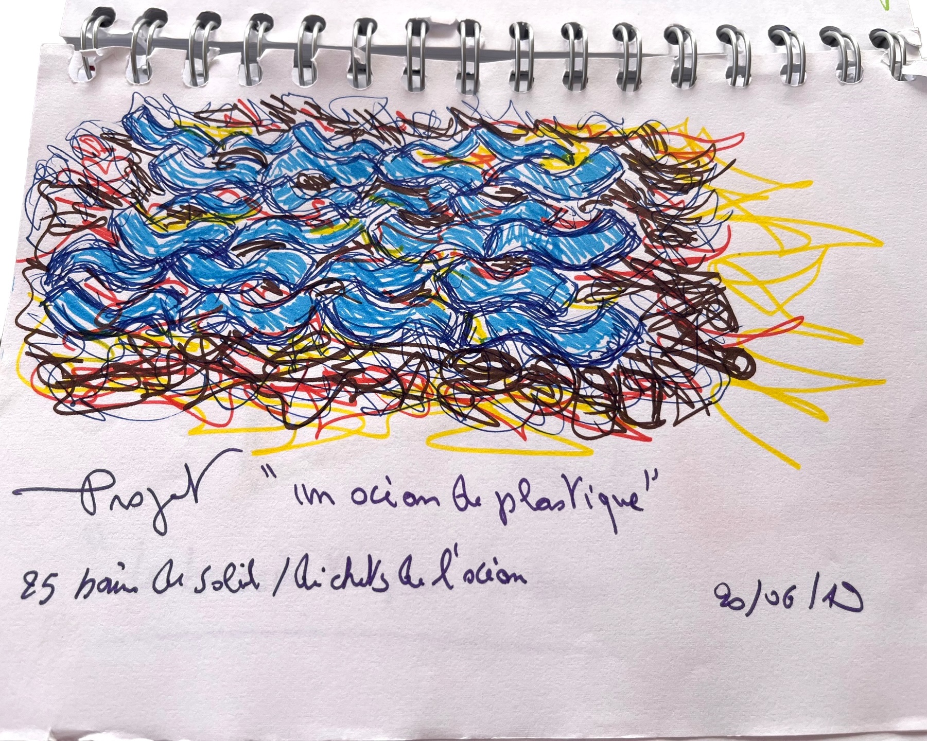 Croquis Un océan de plastique